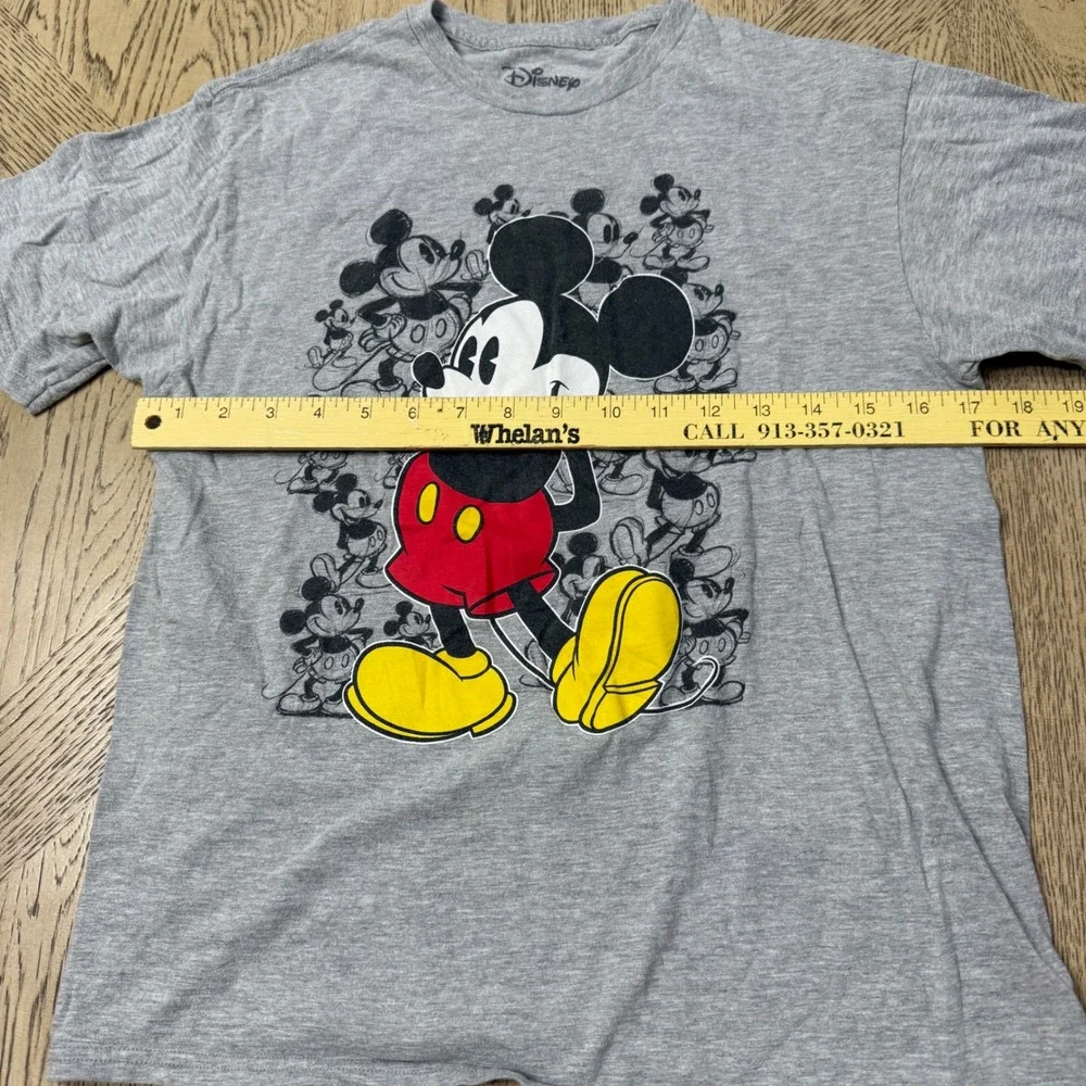 Disney Mickey‎ Mouse Graphic T Shirt Adult 2XL 18 Gray Cartoon Tee
